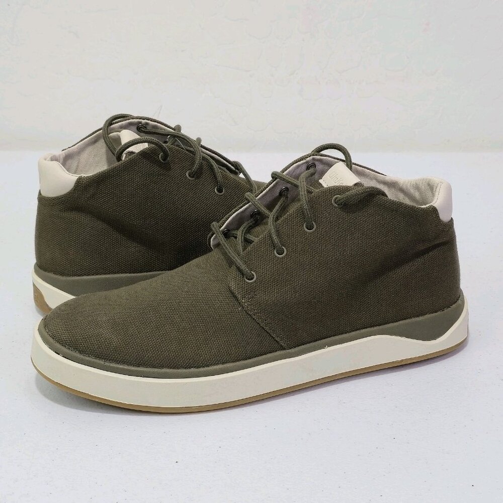 OluKai Papaku Canvas Chukka Boots Size Men's 8.5 / Women's 10 Olive Green